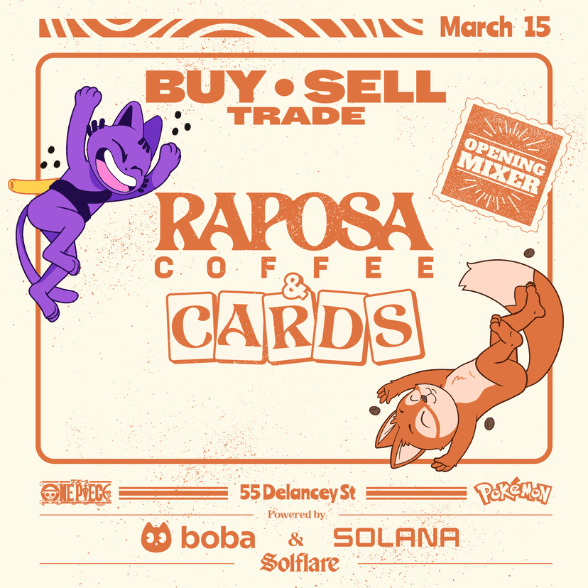 Raposa Coffee & Cards: Opening Mixer